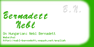 bernadett nebl business card